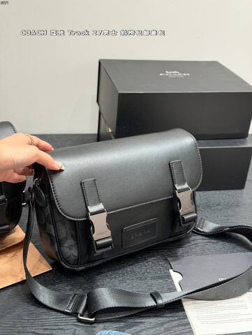 Coach Track 27 Black 27cm crossbody AAA Quality Replica