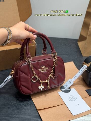 Coach Lambskin 25x18x10cm shoulder bag Top Quality Replica