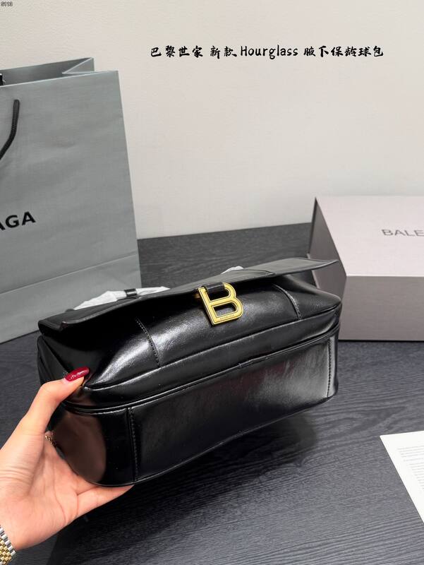 Balenciaga Hourglass Black 23x14x10cm shoulder bag — AAA Quality Replica