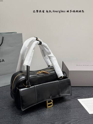 Balenciaga Hourglass Black 23x14x10cm shoulder bag AAA Quality Replica
