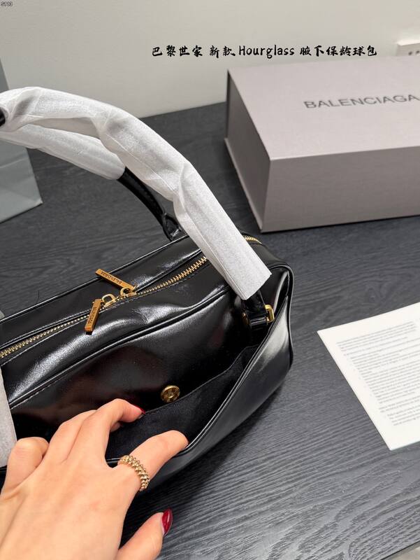 Balenciaga Hourglass Black 23x14x10cm shoulder bag — AAA Quality Replica