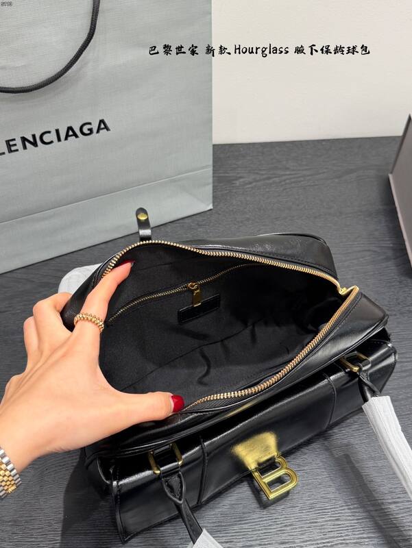 Balenciaga Hourglass Black 23x14x10cm shoulder bag — AAA Quality Replica