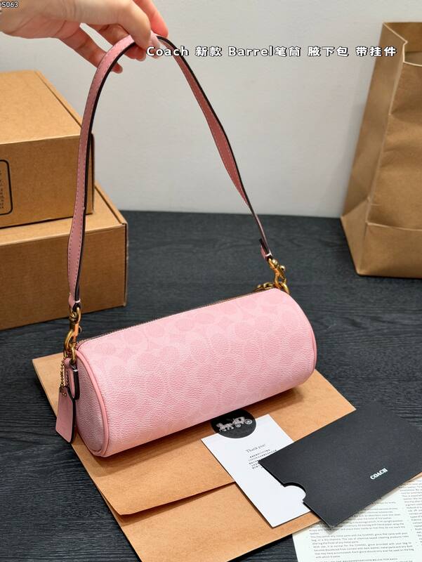 Coach Pink 25x18x10cm shoulder bag — 1:1 Replica
