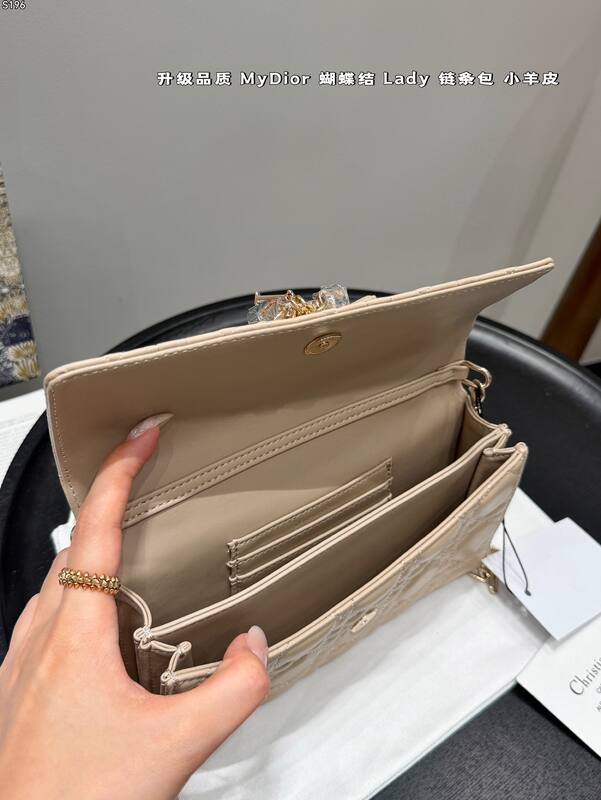Dior Lady Beige lambskin shoulder — AAA Quality Replica
