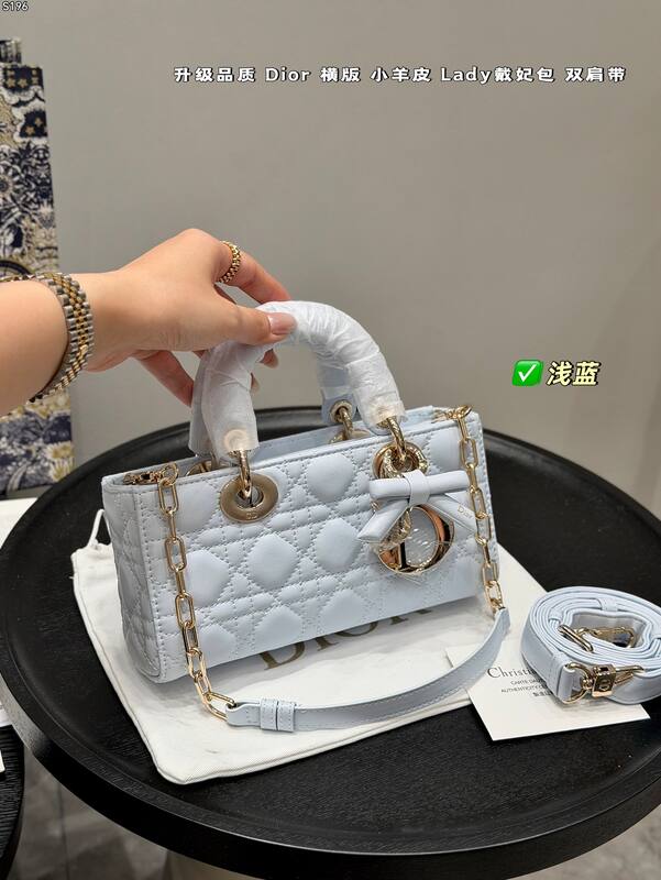Dior Lady White small shoulder — Premium Replica