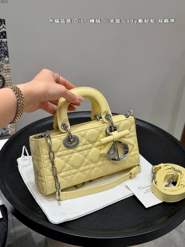 Dior Lady White small shoulder — Premium Replica