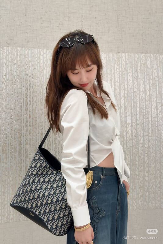 Dior Medaillon Blue Oblique shoulder — Premium Replica