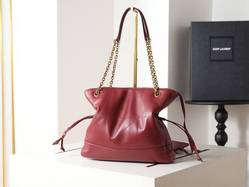 Saint Laurent Jamie Pochon Burgundy large shoulder — Top Quality Replica