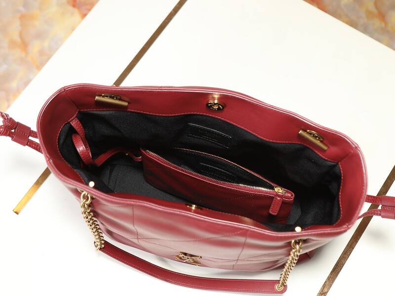 Saint Laurent Jamie Pochon Burgundy large shoulder — Top Quality Replica