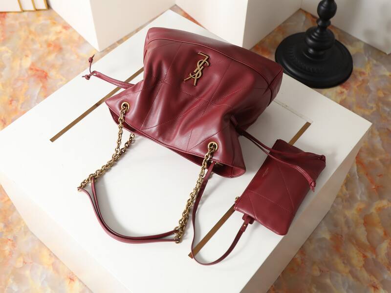 Saint Laurent Jamie Pochon Burgundy large shoulder — Top Quality Replica