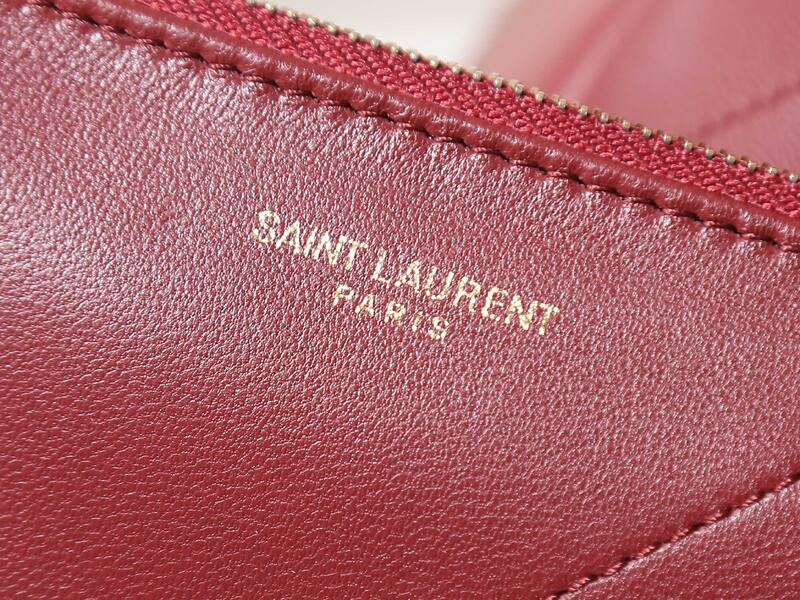 Saint Laurent Jamie Pochon Burgundy large shoulder — Top Quality Replica