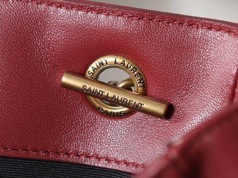 Saint Laurent Jamie Pochon Burgundy large shoulder — Top Quality Replica