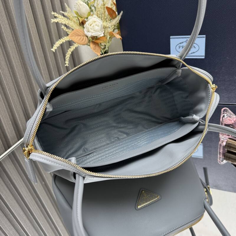 Prada Light blue leather 28x18x11cm shoulder — Premium Replica