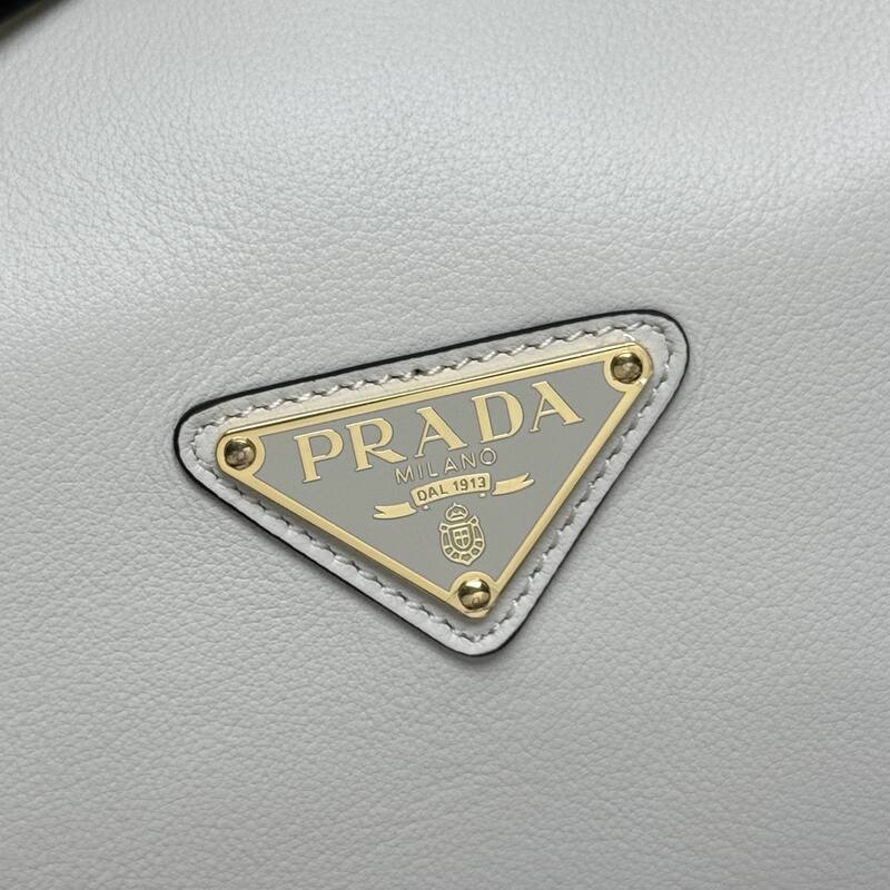 Prada White leather 28x18x11cm shoulder — 1:1 Replica