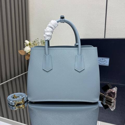 Prada Blue 25x18x10cm shoulder bag AAA Quality Replica