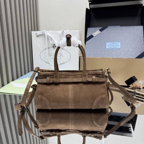 Prada Brown 25x18x10cm shoulder bag Top Quality Replica