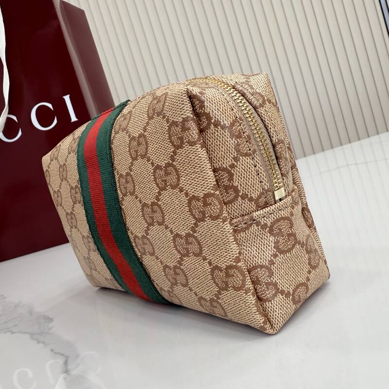 Gucci Beige GG Supreme with Web stripe travel — 1:1 Replica
