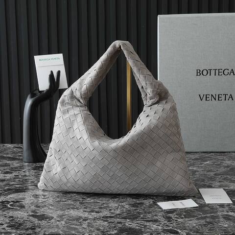 Bottega Veneta Gray 25x18x10cm shoulder bag Top Quality Replica