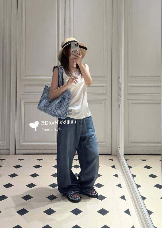 Dior Blue Oblique jacquard tote — 1:1 Replica