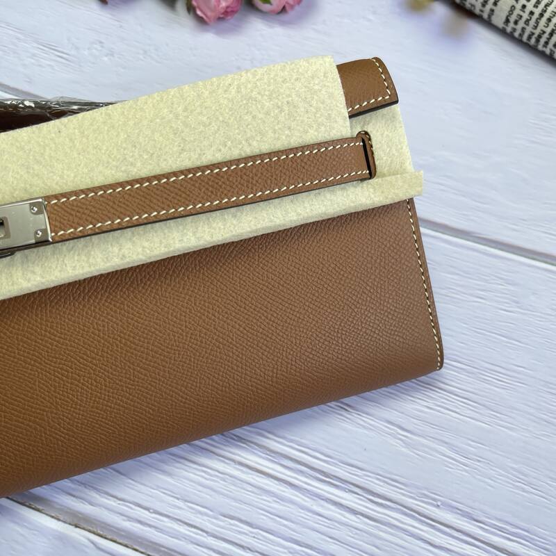 Hermes Kelly Cut Brown Epsom 31 evening — Premium Replica