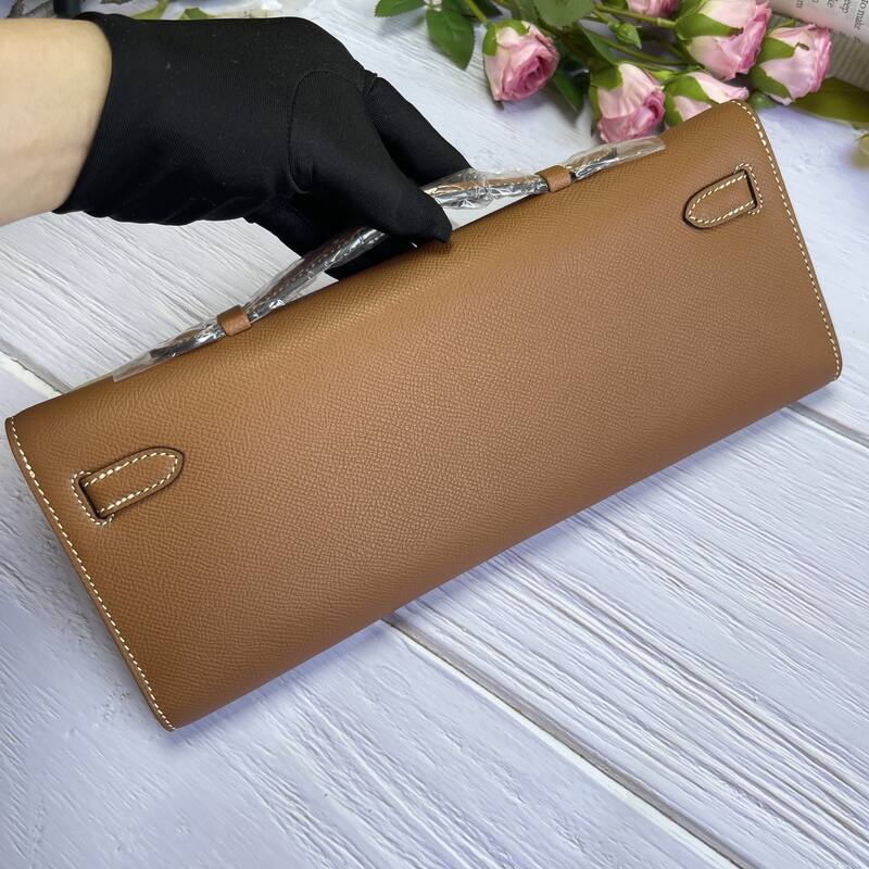 Hermes Kelly Cut Brown Epsom 31 evening — Premium Replica