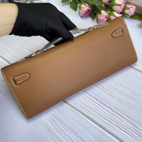 Hermes Kelly Cut Brown Epsom 31 evening Premium Replica