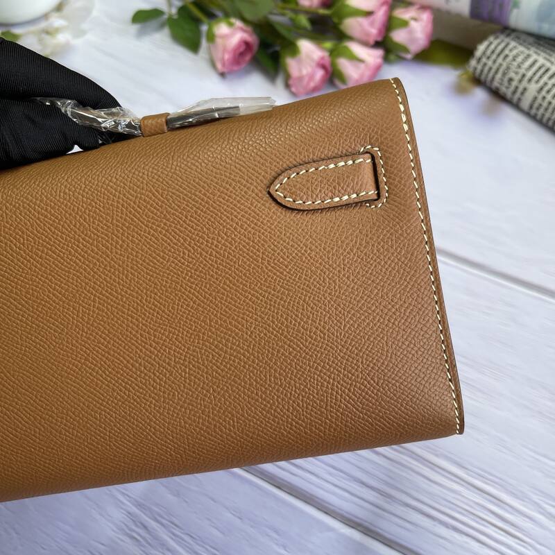 Hermes Kelly Cut Brown Epsom 31 evening — Premium Replica