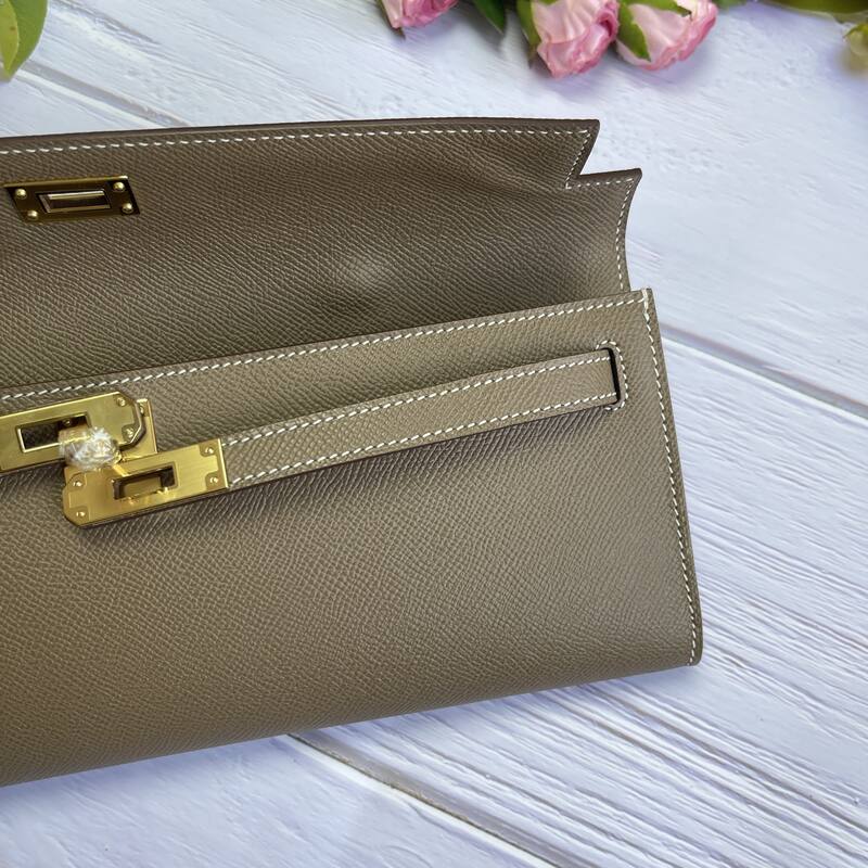 Hermes Kelly Cut Etoupe Epsom 31 evening — Premium Replica