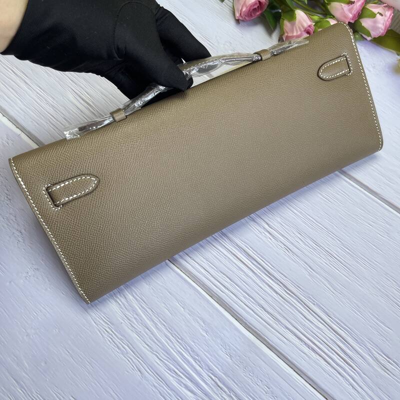 Hermes Kelly Cut Etoupe Epsom 31 evening — Premium Replica