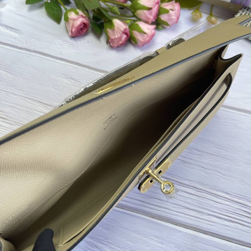 Hermes Kelly Cut Beige Epsom 31 evening — 1:1 Replica