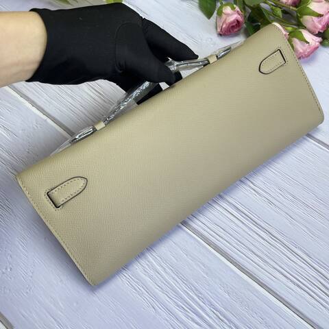 Hermes Kelly Cut Beige Epsom 31 evening 1 1 Replica