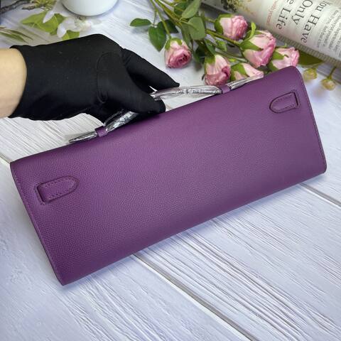 Hermes Kelly Cut Purple Epsom 31 evening Premium Replica