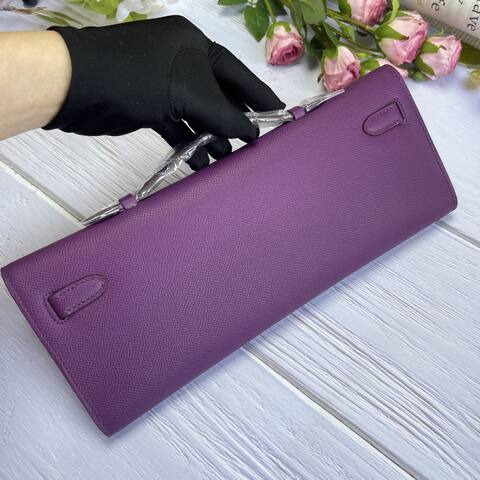 Hermes Kelly Cut Purple Epsom 31 evening 1 1 Replica