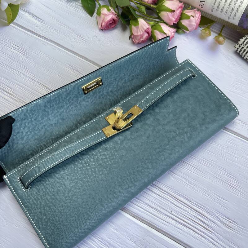 Hermes Kelly Cut Blue Epsom 31 evening — Top Quality Replica
