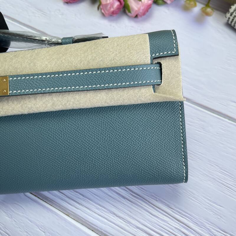 Hermes Kelly Cut Blue Epsom 31 evening — Top Quality Replica