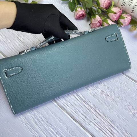 Hermes Kelly Cut Blue Epsom 31 evening Top Quality Replica