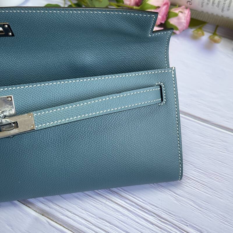 Hermes Kelly Cut Blue Epsom 31 evening — AAA Quality Replica