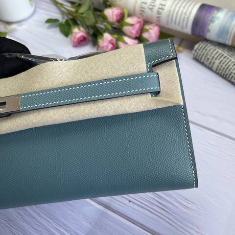 Hermes Kelly Cut Blue Epsom 31 evening AAA Quality Replica
