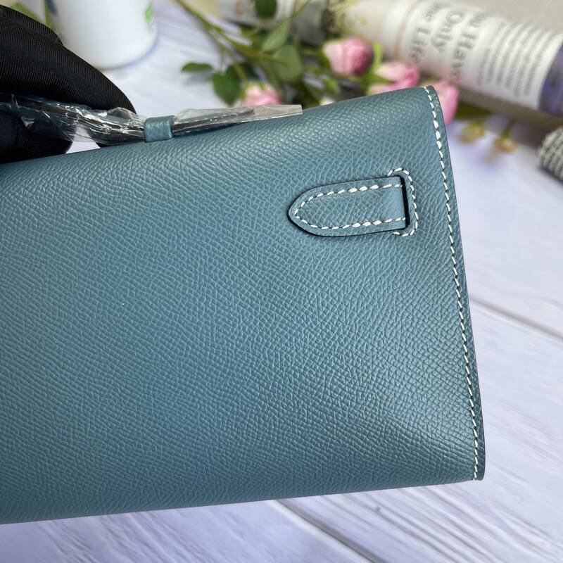 Hermes Kelly Cut Blue Epsom 31 evening — AAA Quality Replica