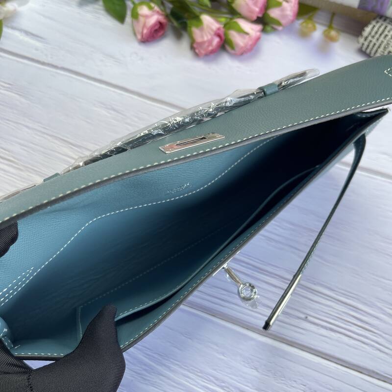 Hermes Kelly Cut Blue Epsom 31 evening — AAA Quality Replica