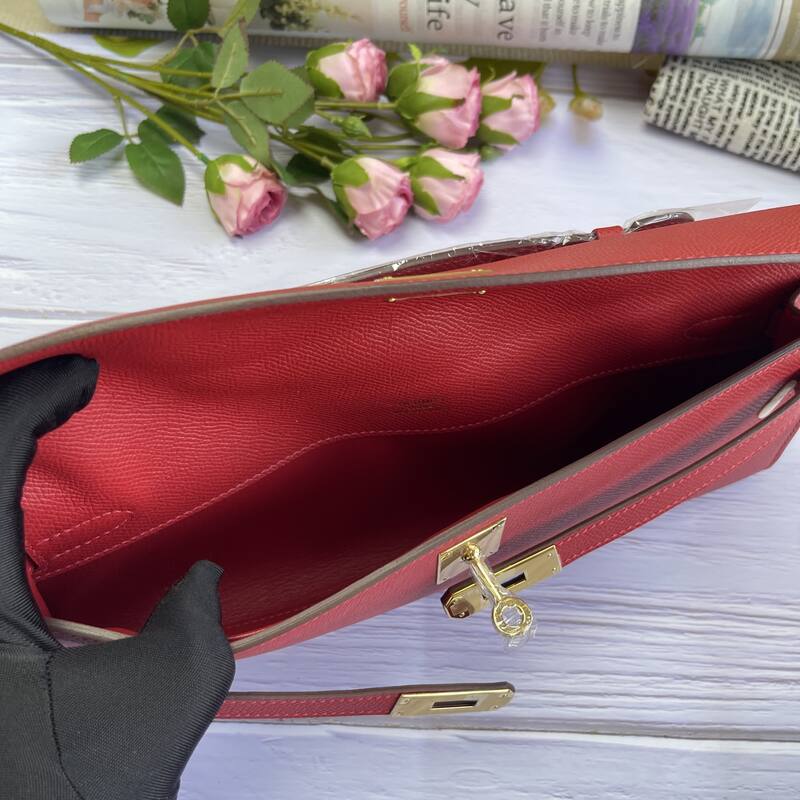 Hermes Kelly Cut Red Epsom 31 evening — AAA Quality Replica