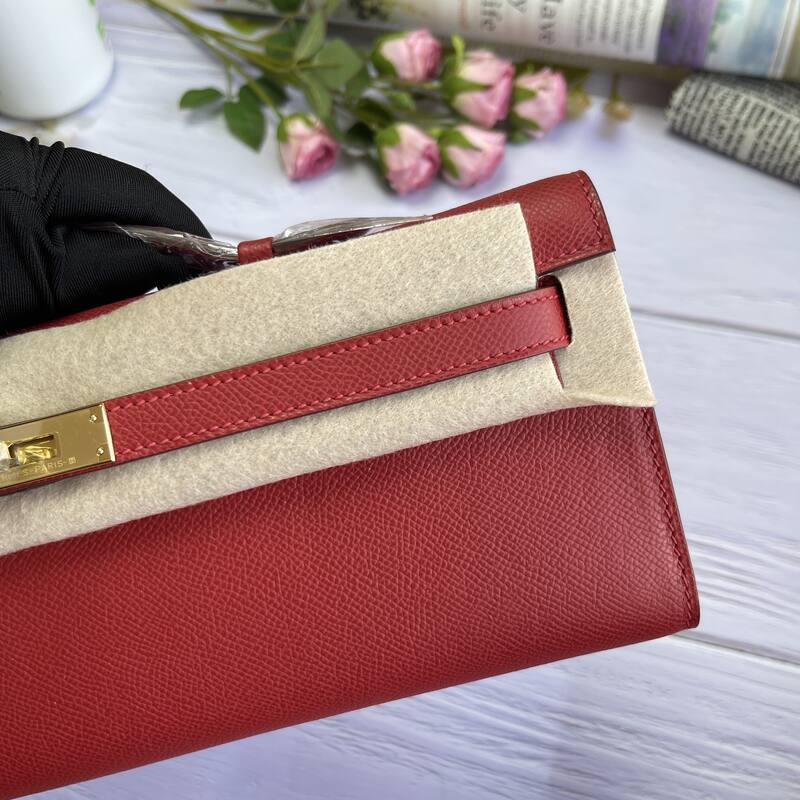 Hermes Kelly Cut Red Epsom 31 evening — AAA Quality Replica