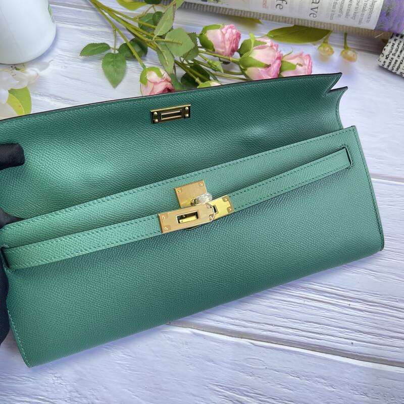 Hermes Kelly Cut 31 Green Epsom 31 evening — Premium Replica