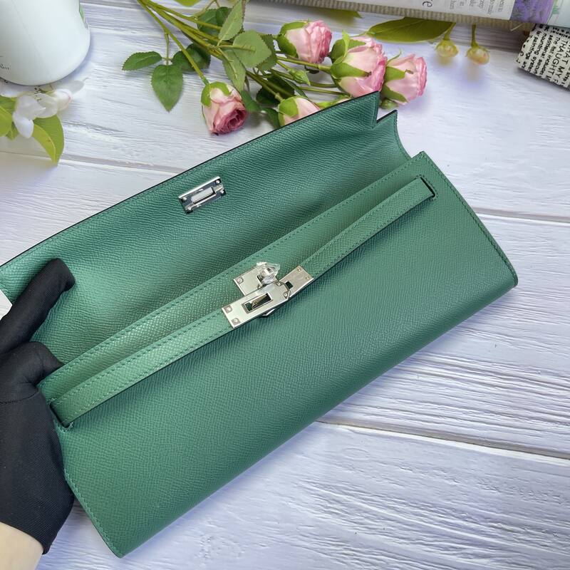 Hermes Kelly Cut Green Epsom 31 evening — AAA Quality Replica
