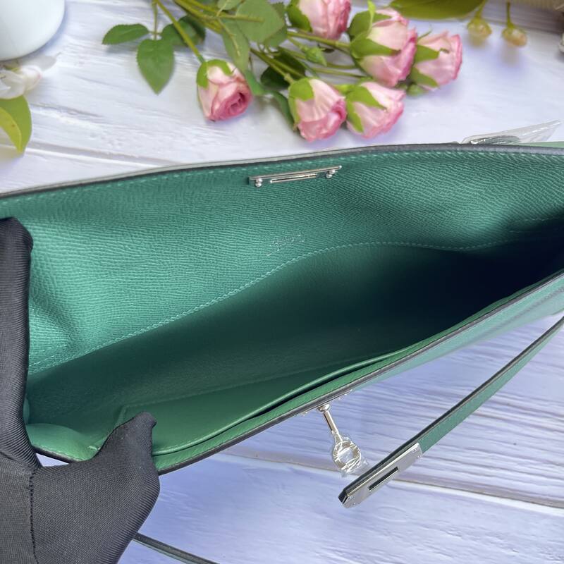 Hermes Kelly Cut Green Epsom 31 evening — AAA Quality Replica