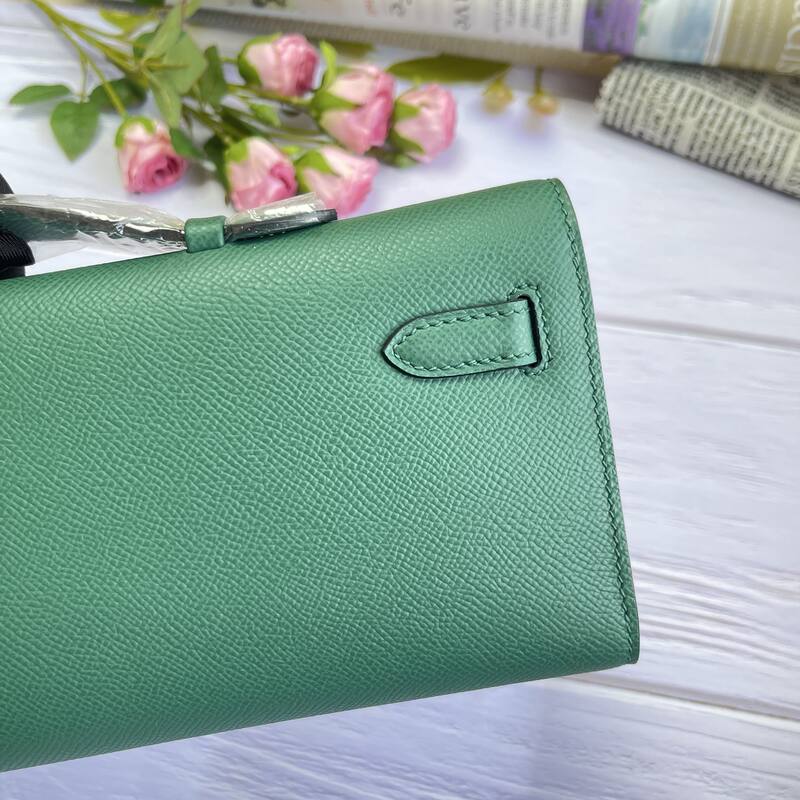 Hermes Kelly Cut Green Epsom 31 evening — AAA Quality Replica