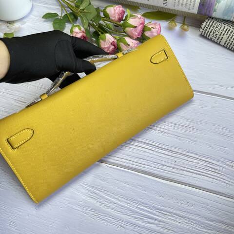 Hermes Kelly Cut Yellow Epsom 31 evening AAA Quality Replica