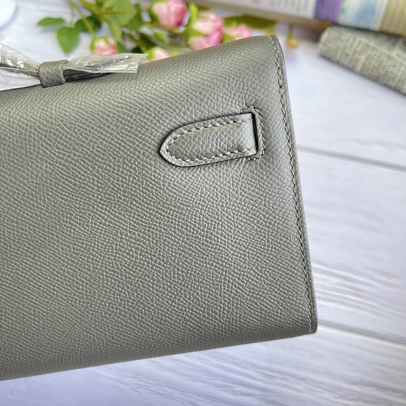 Hermes Kelly Cut Grey Epsom 31 evening — Premium Replica