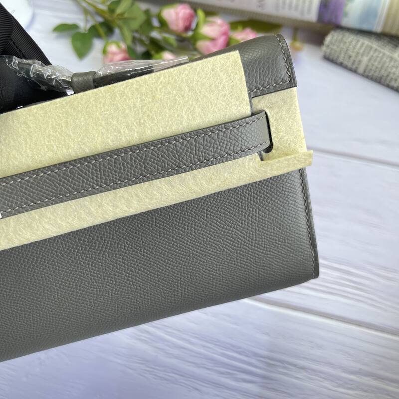 Hermes Kelly Cut Grey Epsom 31 evening — Premium Replica
