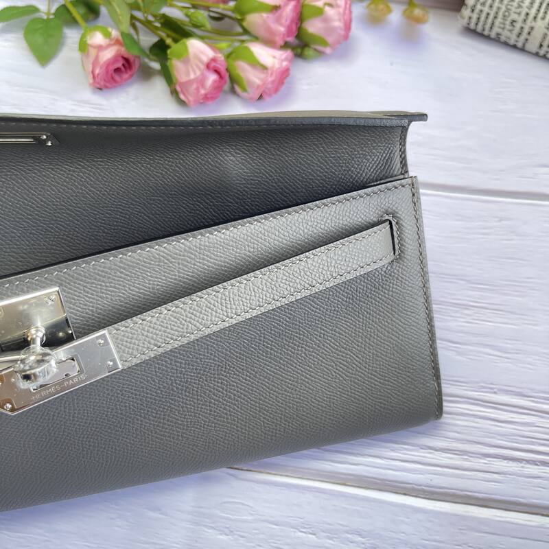 Hermes Kelly Cut Grey Epsom 31 evening — Premium Replica